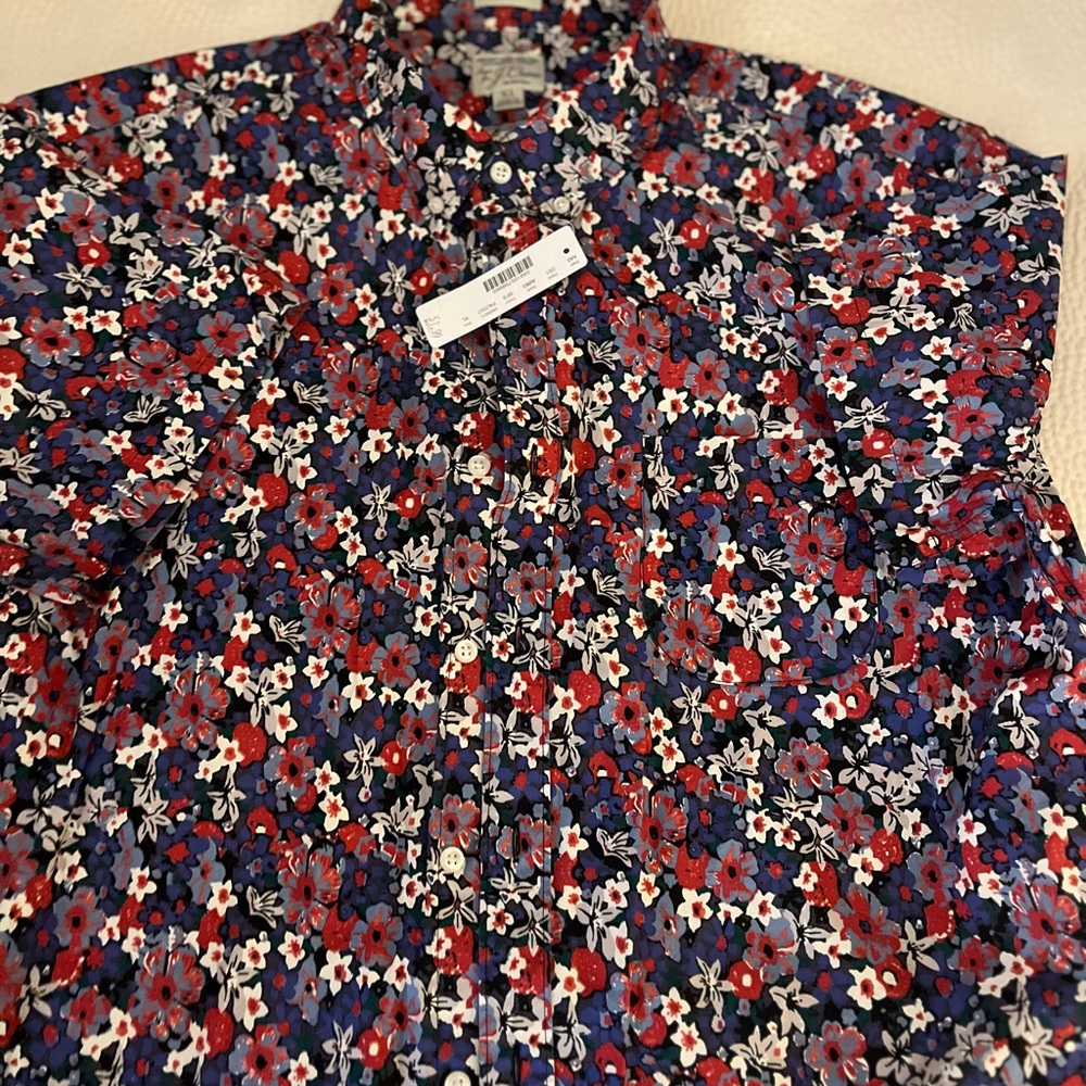 Brand new J Crew long sleeved floral shirt